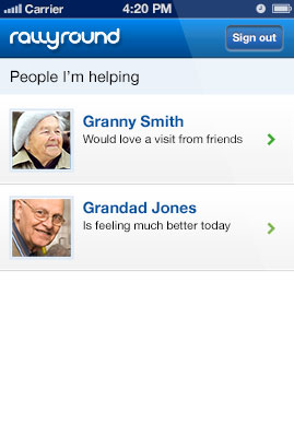 Photo: Screen shot of the iPhone homepage